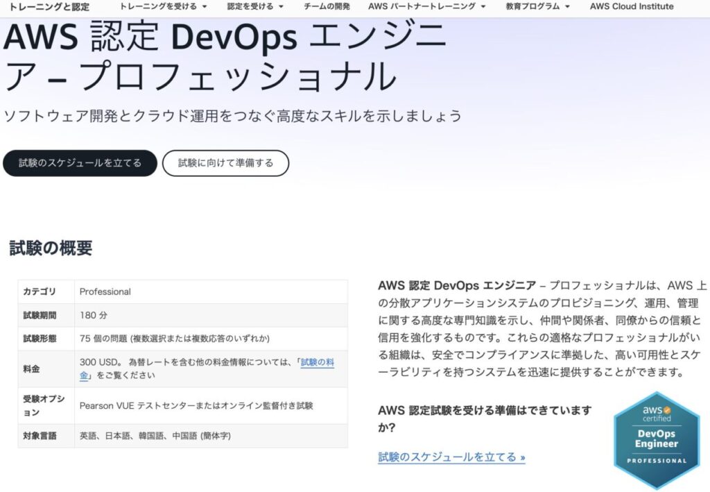 AWS Certified DevOps Engineer